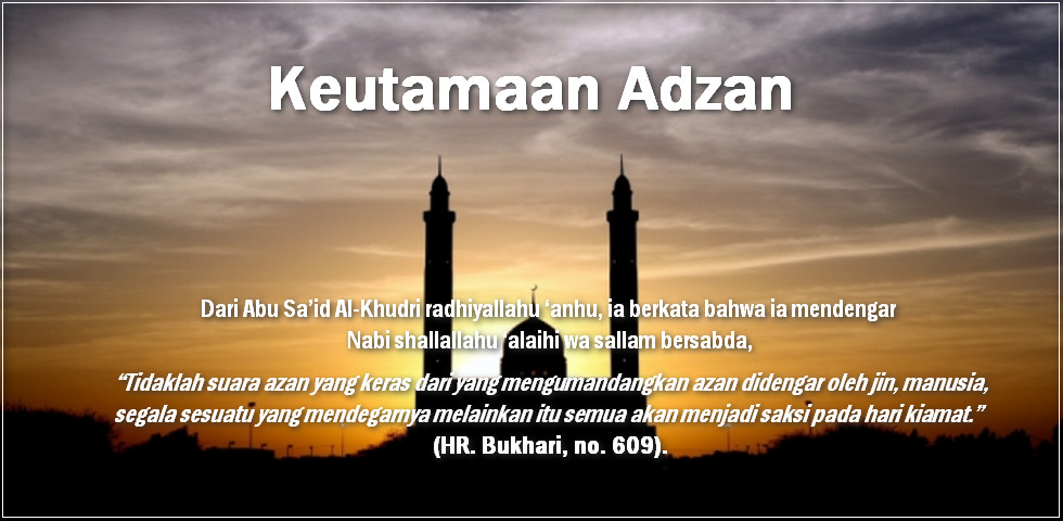 Keutamaan Adzan