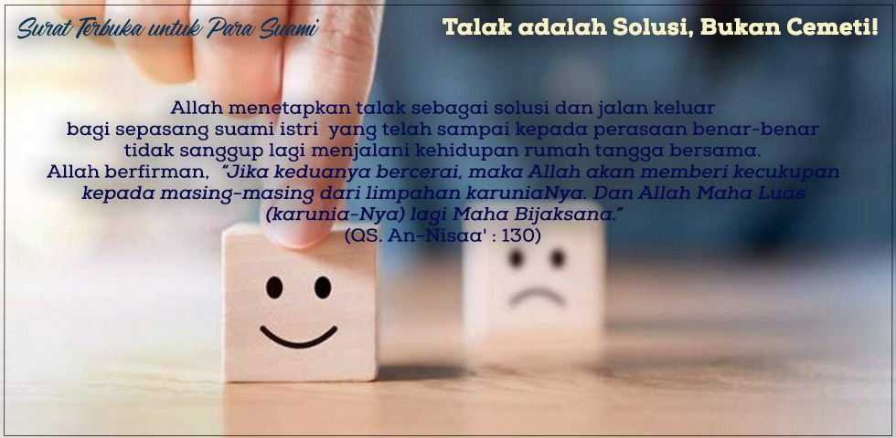 Talak adalah Solusi, Bukan Cemeti!